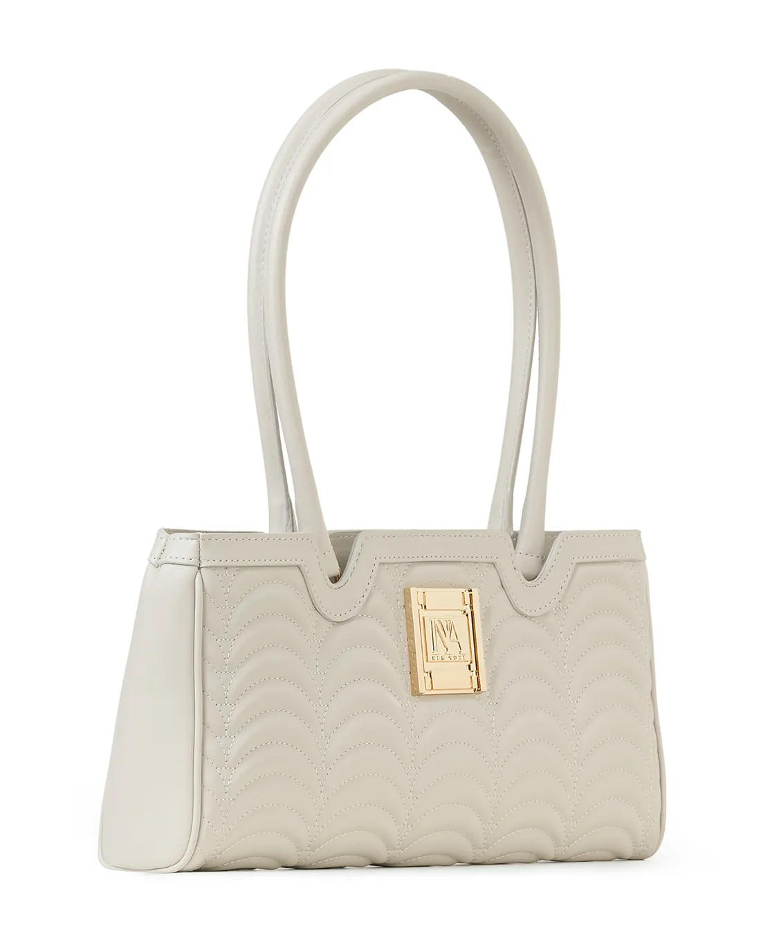 Broadway N1 white luxury shoulder bag pairs modern design with timeless white elegance.