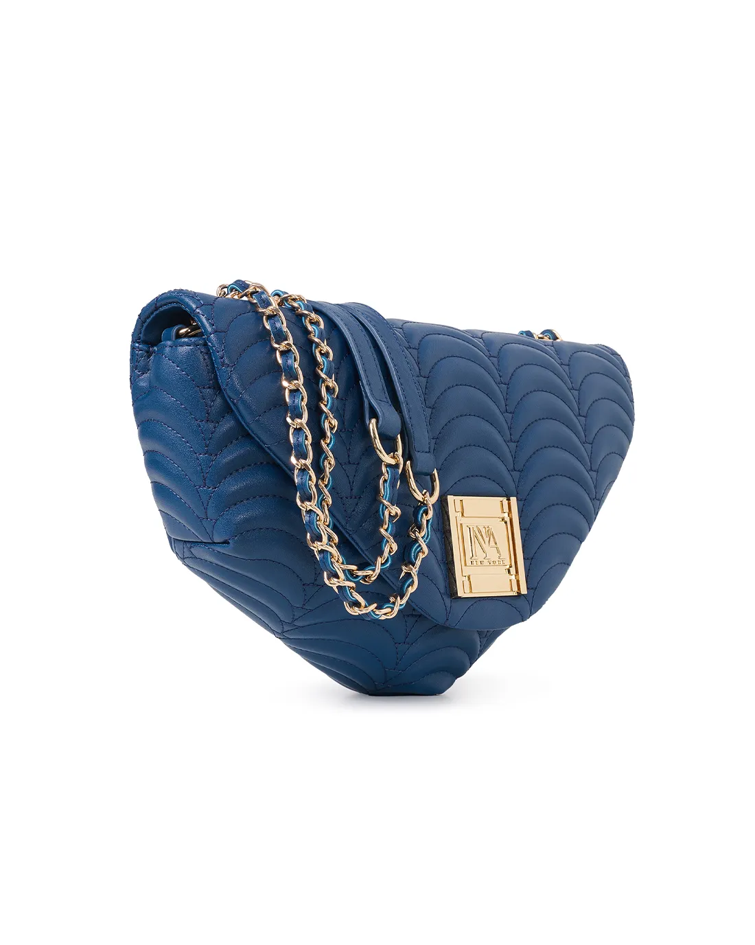 Broadway N2 navy blue high-end shoulder bag offers timeless appeal and smooth details.