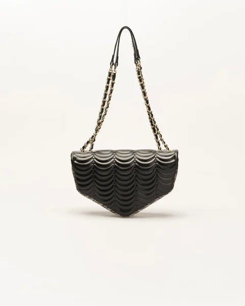 Perfect shoulder bag with black monogram pattern, Broadway No. Two adds sophistication to your look.