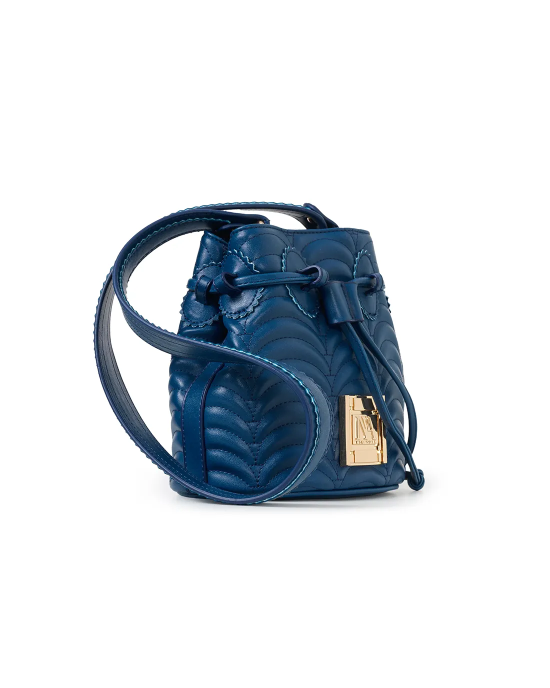 Chic Duffy N1 navy blue designer shoulder bags for women blend style with soft texture.