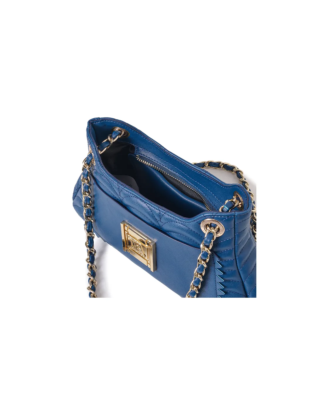 Chic Madison Navy Blue designer shoulder bags for women, perfect for any fashion forward wardrobe.