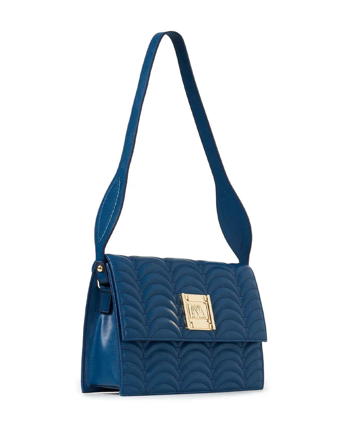 Chic Queen's N1 navy blue women’s shoulder bag offers timeless beauty and softness.