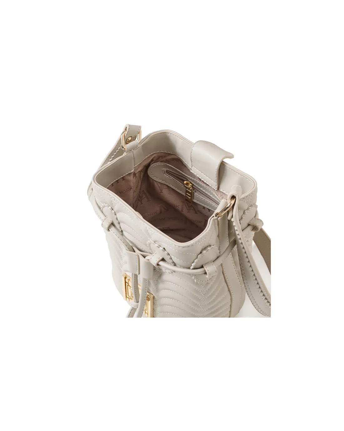 Duffy N1 beige luxury shoulder bag combines soft tones with a polished, elegant design.