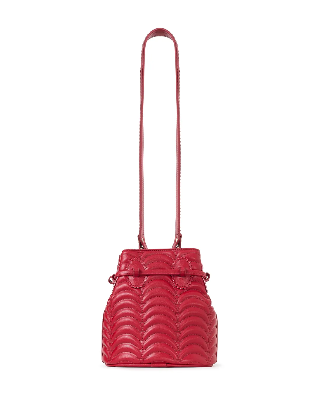 Duffy N1 red designer shoulder bags for women combine vibrant style with sleek lines.