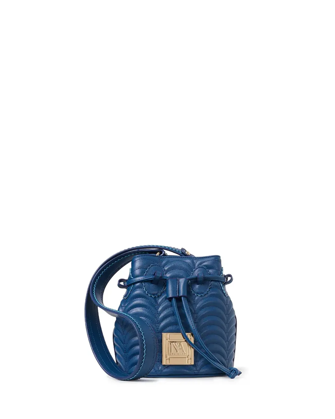 Duffy navy blue trendy shoulder bags for women showcased with a modern and polished look.