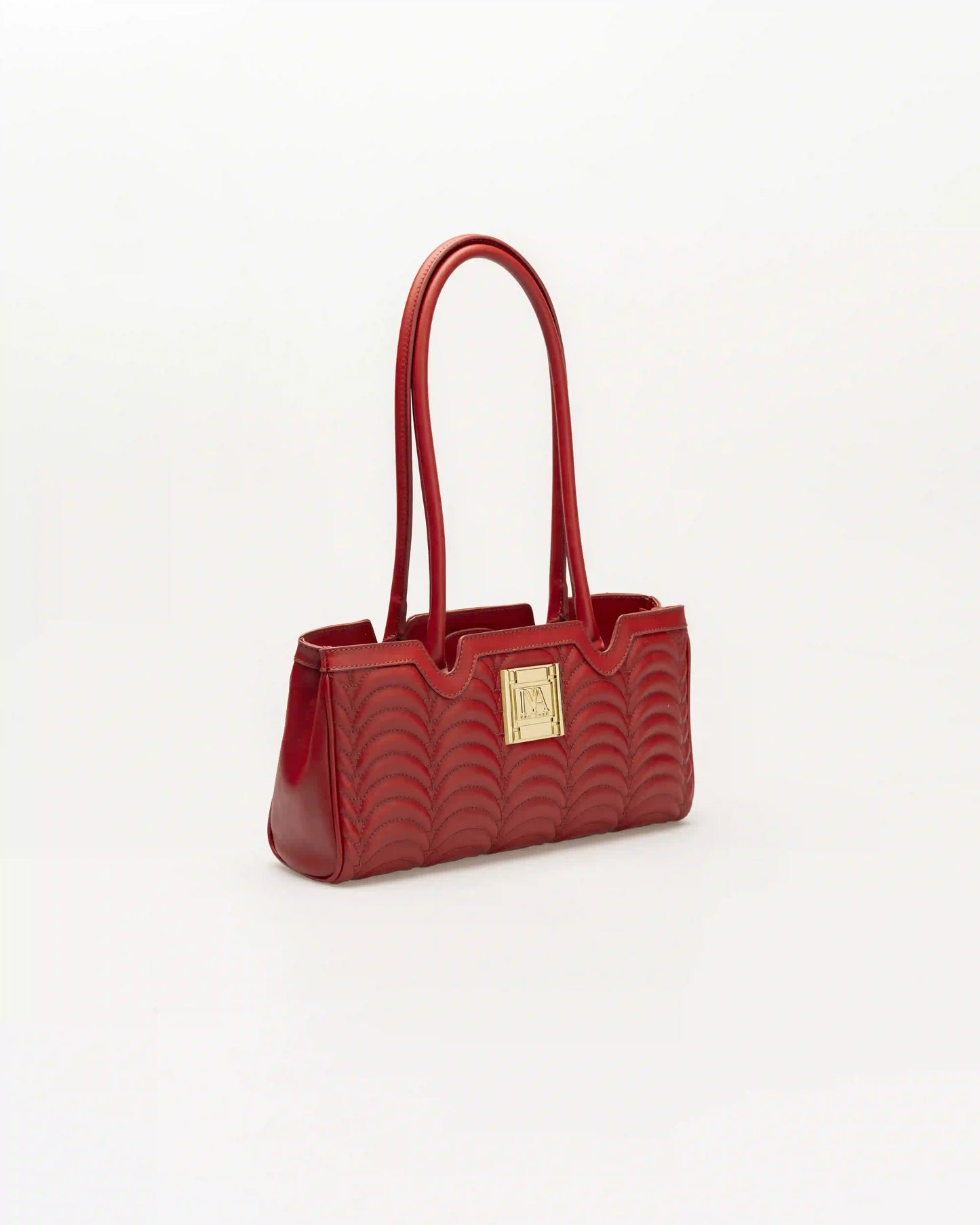 Elegant broadway n1 red shoulder bag combining structure and vibrant energy.