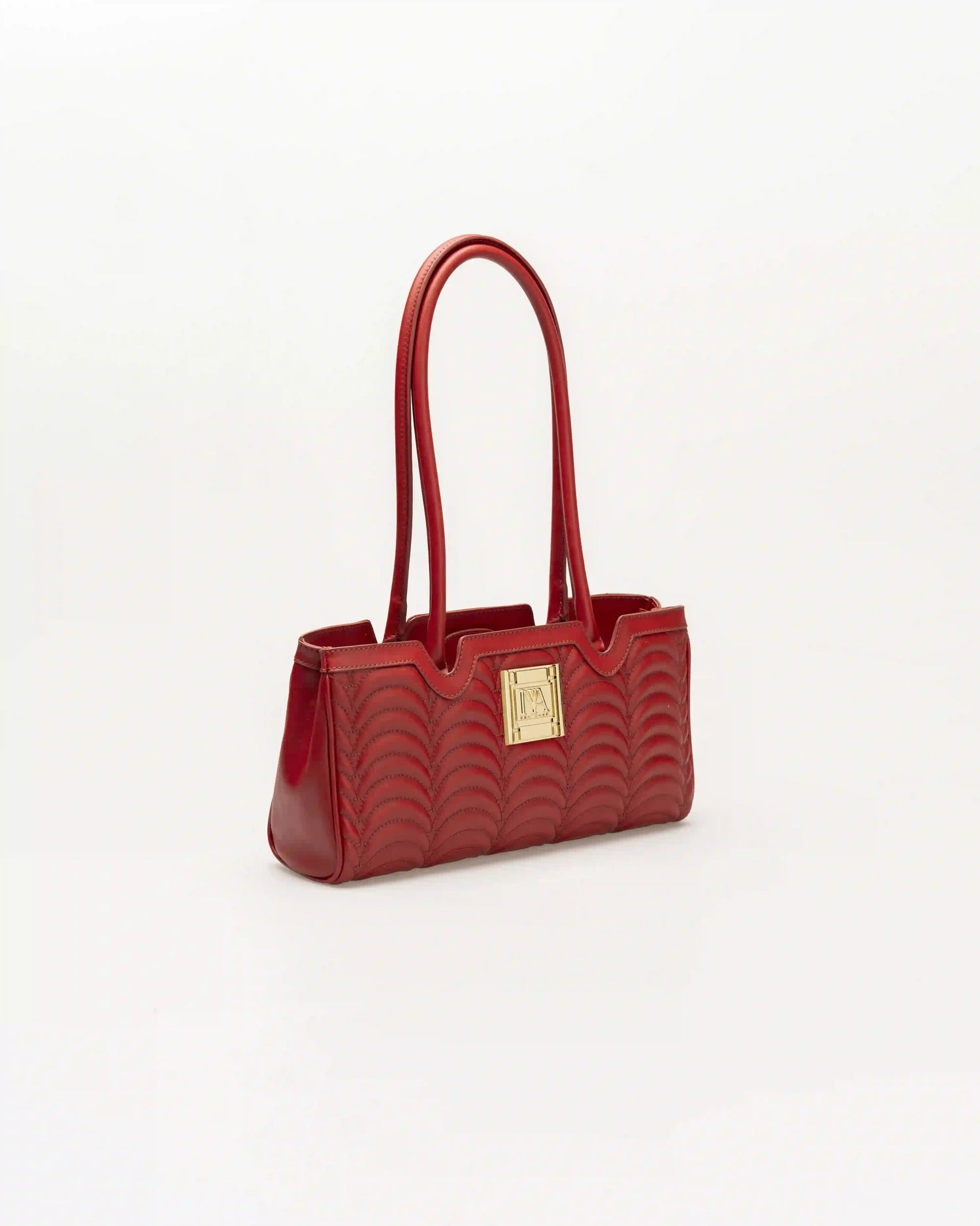 Elegant broadway n1 red shoulder bag combining structure and vibrant energy.