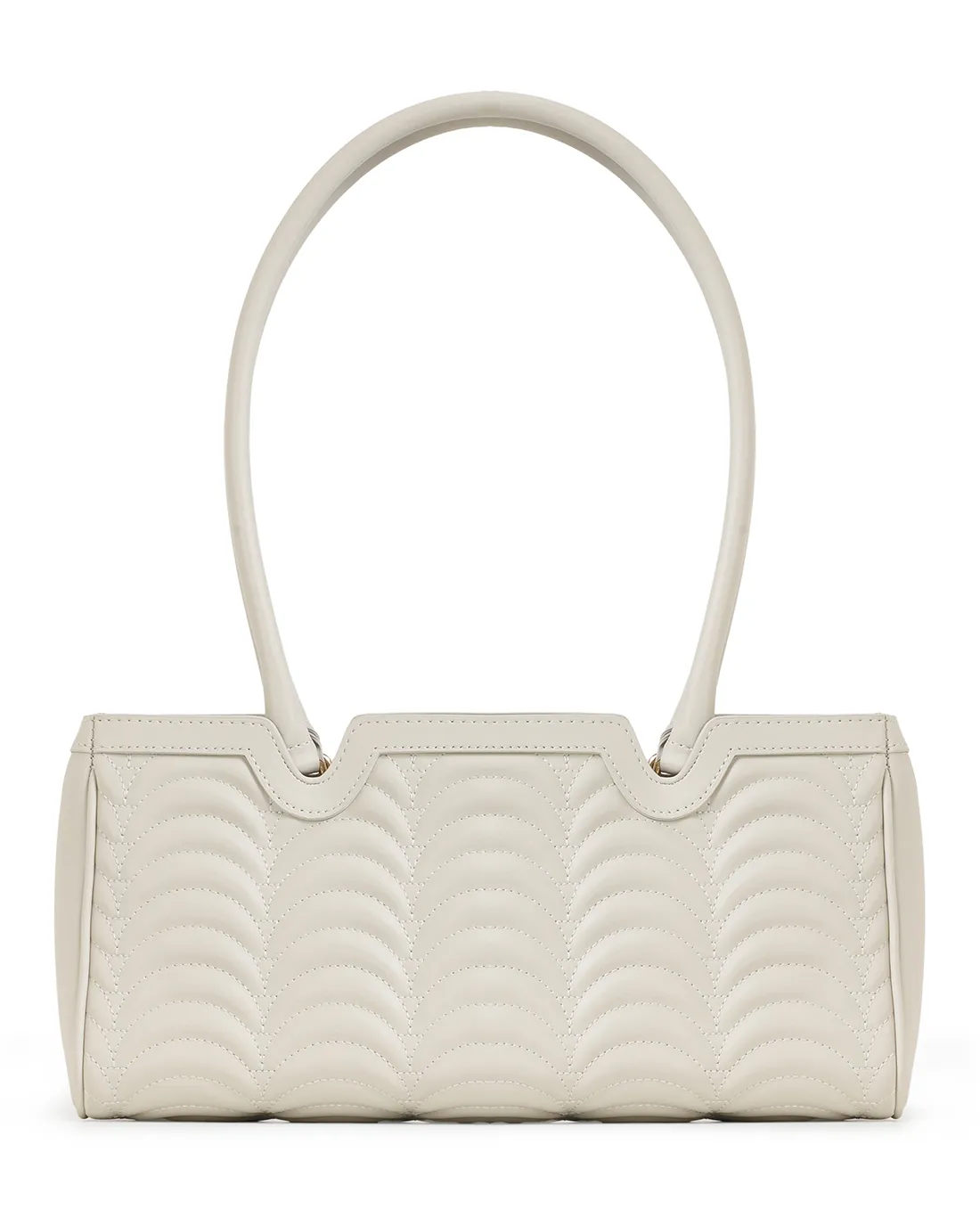 Elegant Broadway N1 white high-end shoulder bag radiates luxury and refined charm.