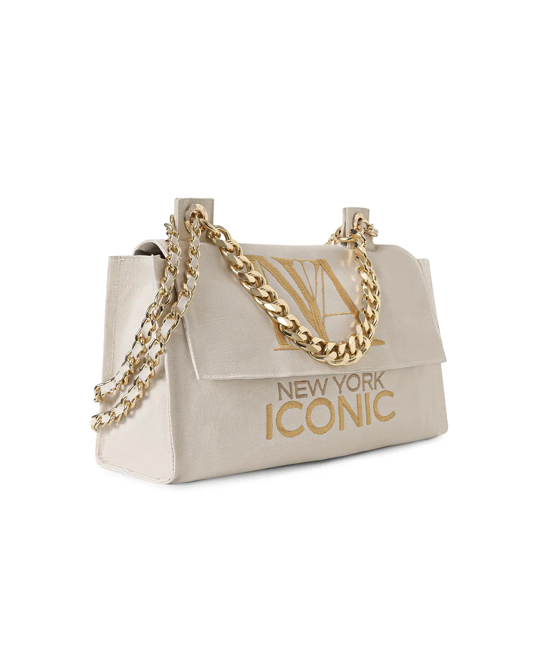 Elegant iconic ecru high end shoulder bags exude quiet elegance and poise.