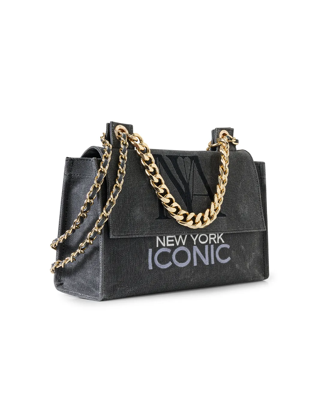 Handmade black canvas shoulder bags highlight pure artisan quality.