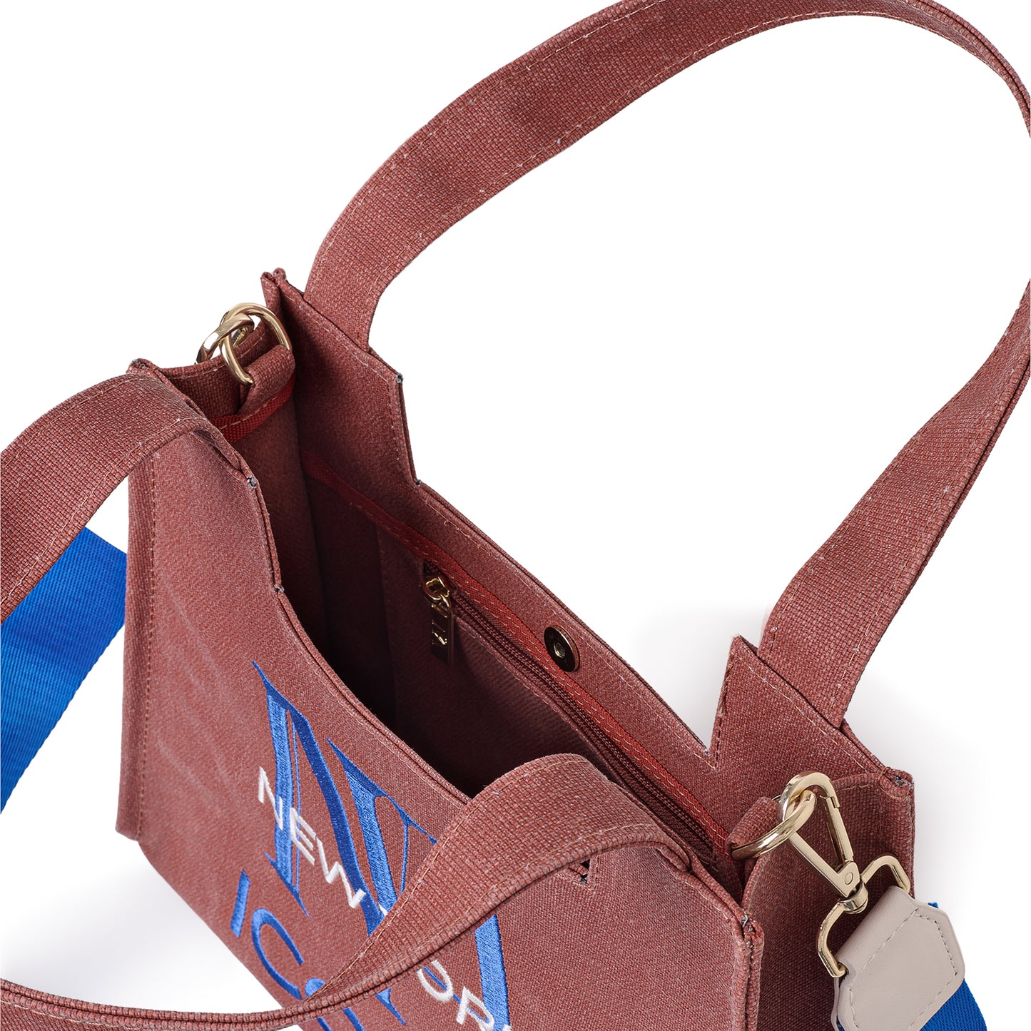 Handmade iconic tile canvas womens shoulder bags show fine craftsmanship.