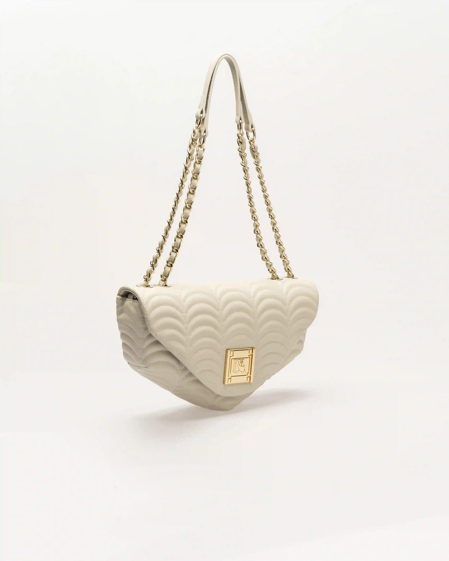 High end broadway n2 white shoulder bag for women who love modern grace.