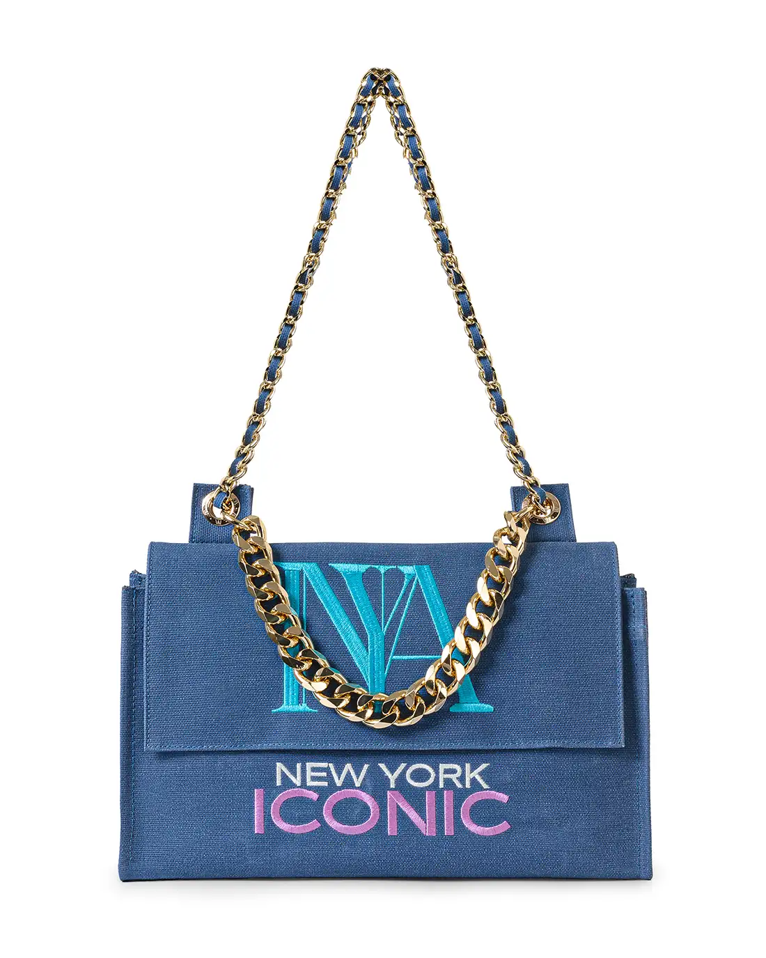Iconic N1 indigo canvas luxury designer shoulder bags elevate modern dressing.