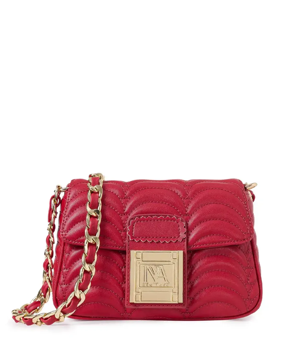 Jay red elegant high end shoulder bags highlighted with strong colour and luxury finish.
