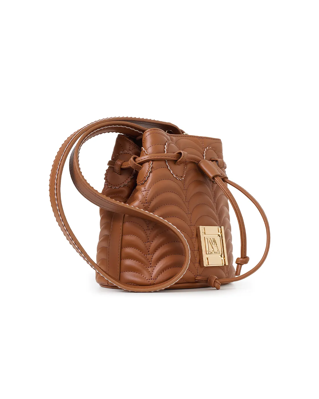 Luxury Duffy N1 tan handmade shoulder bag showcases artisan detailing and soft finish.