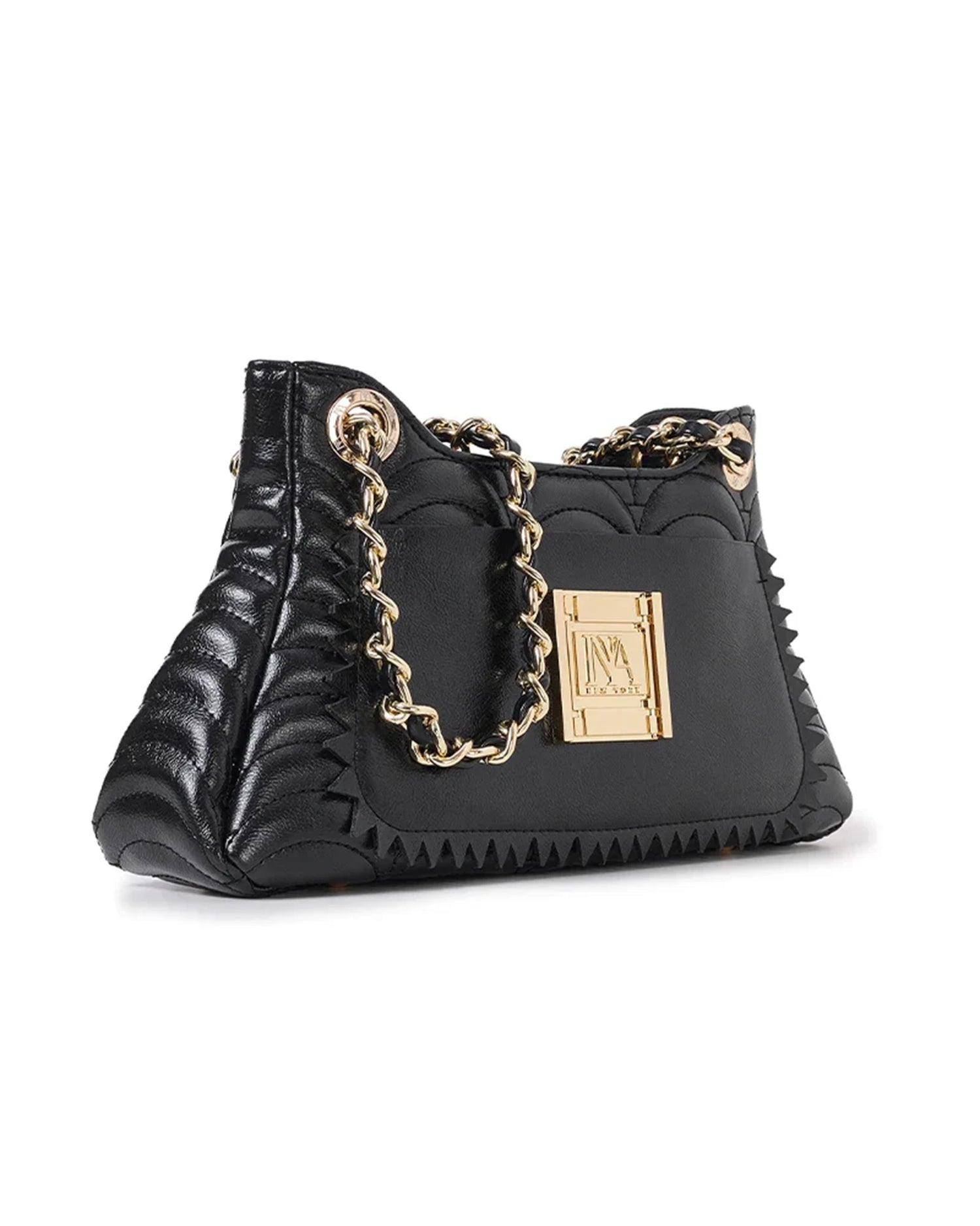 Madison black designer shoulder bag for women presented with a sleek silhouette and refined finish.