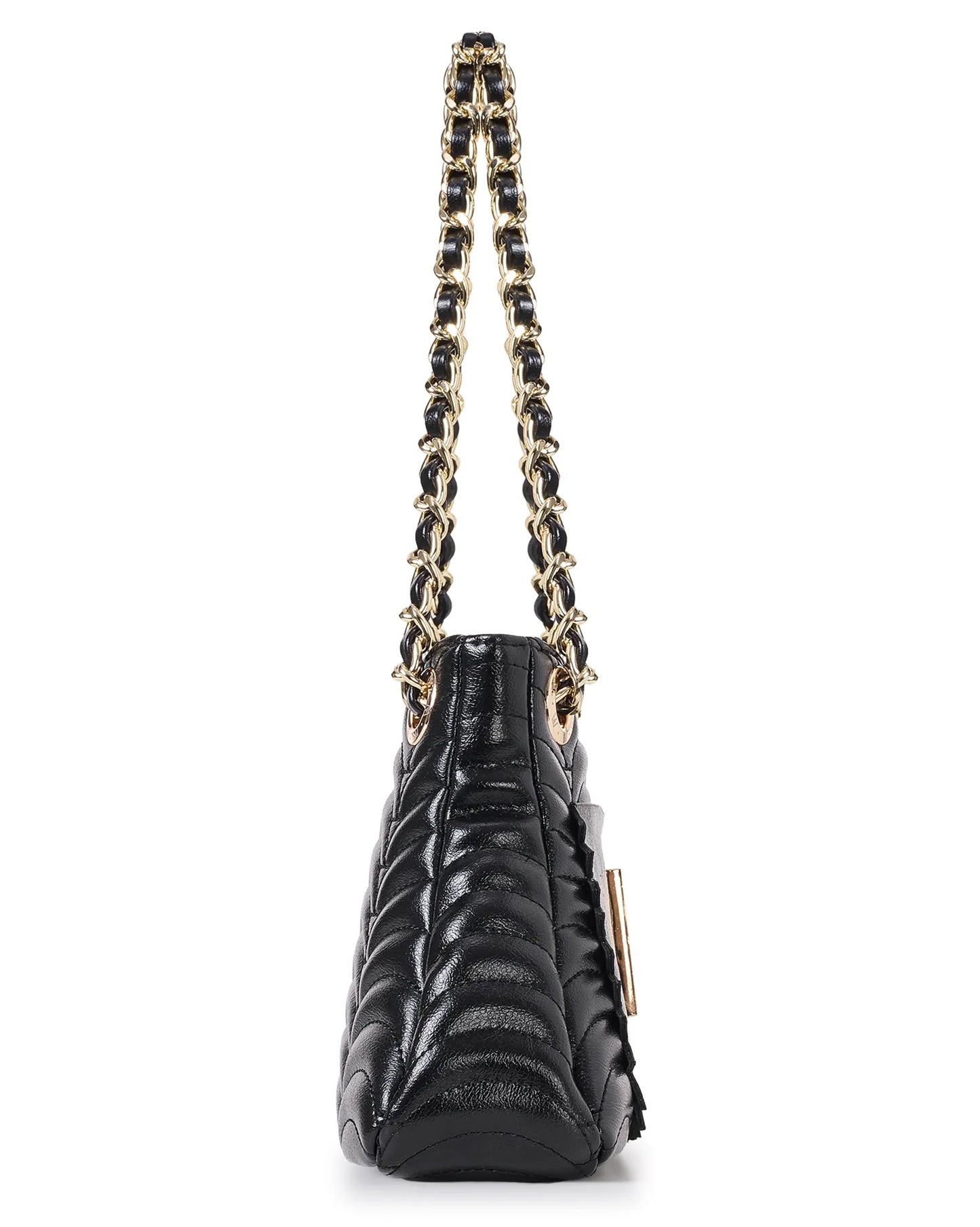 Madison black handmade shoulder bags shown with detailed craftsmanship and elegant structure.
