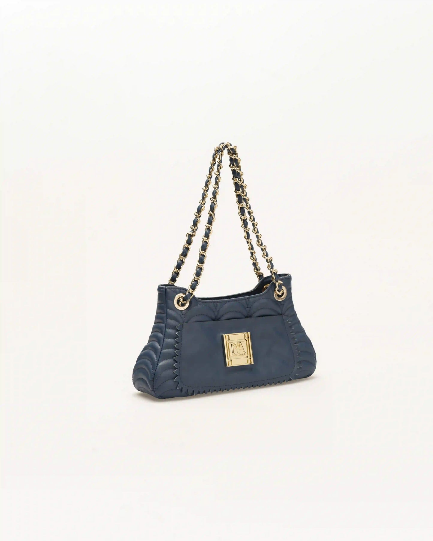 Madison high quality navy blue bag with versatile shape and refined structure.