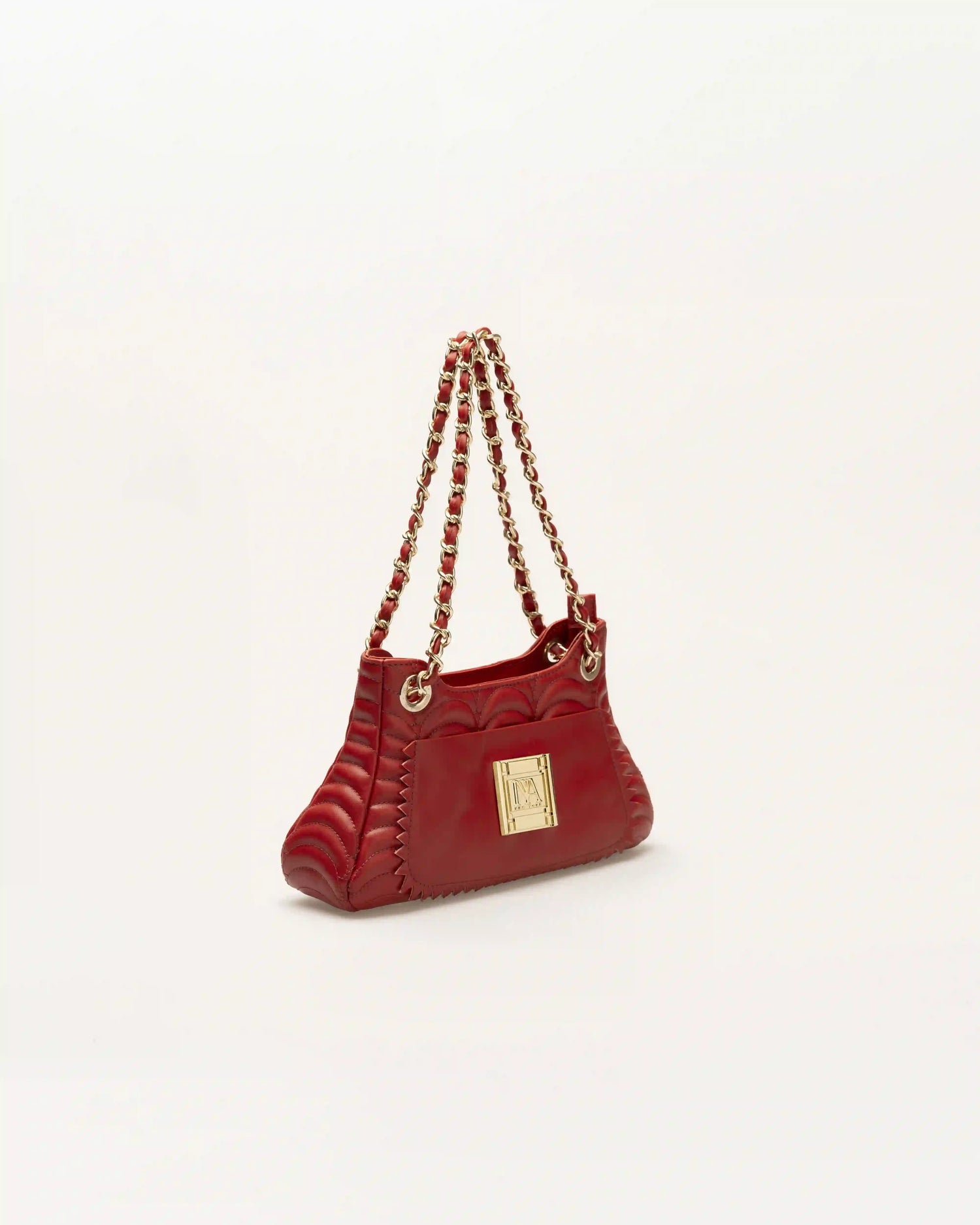 Madison red designer shoulder bag for women who love eye catching elegance.