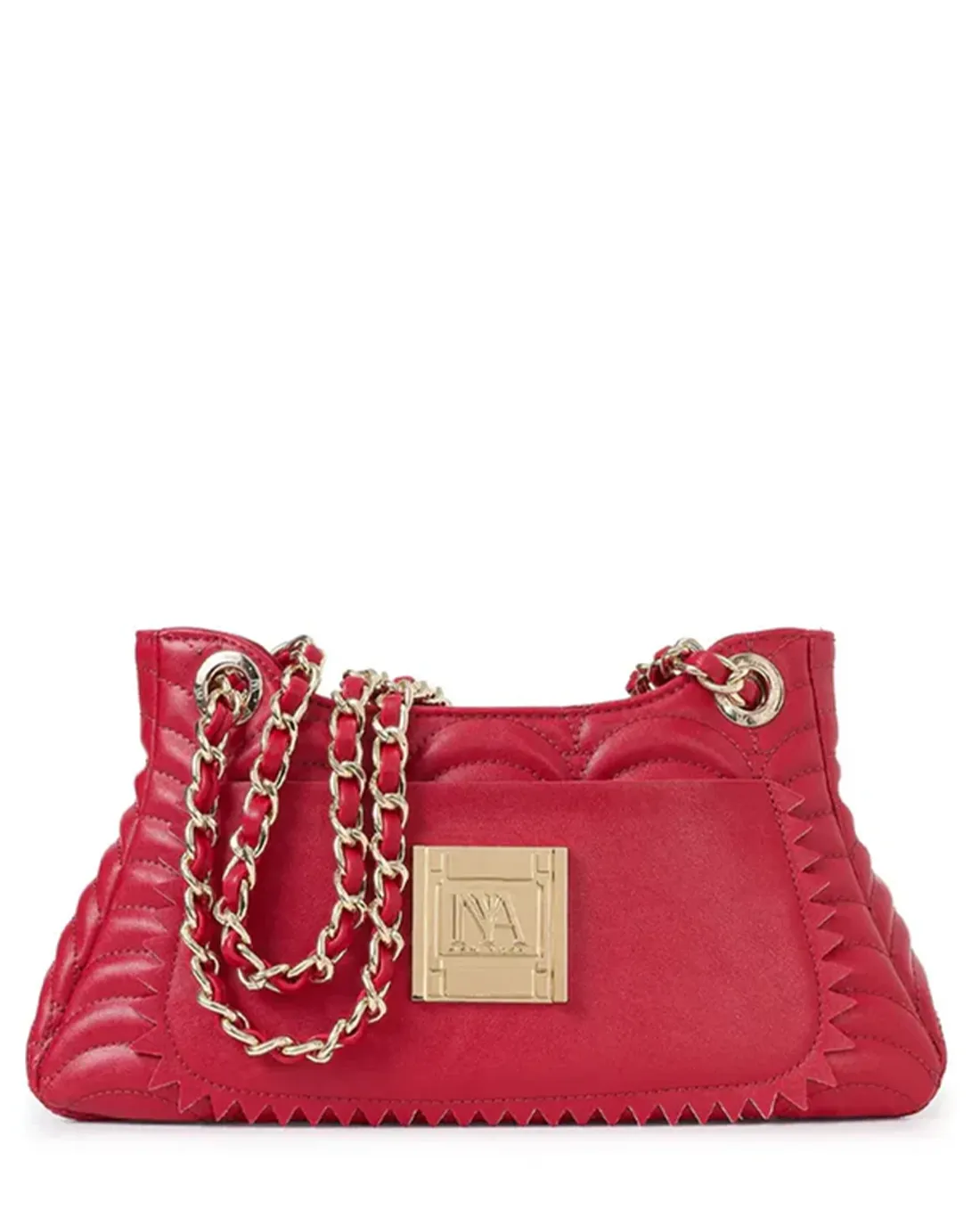 Madison red trendy shoulder bags for women showcased with a bold colour and modern design.