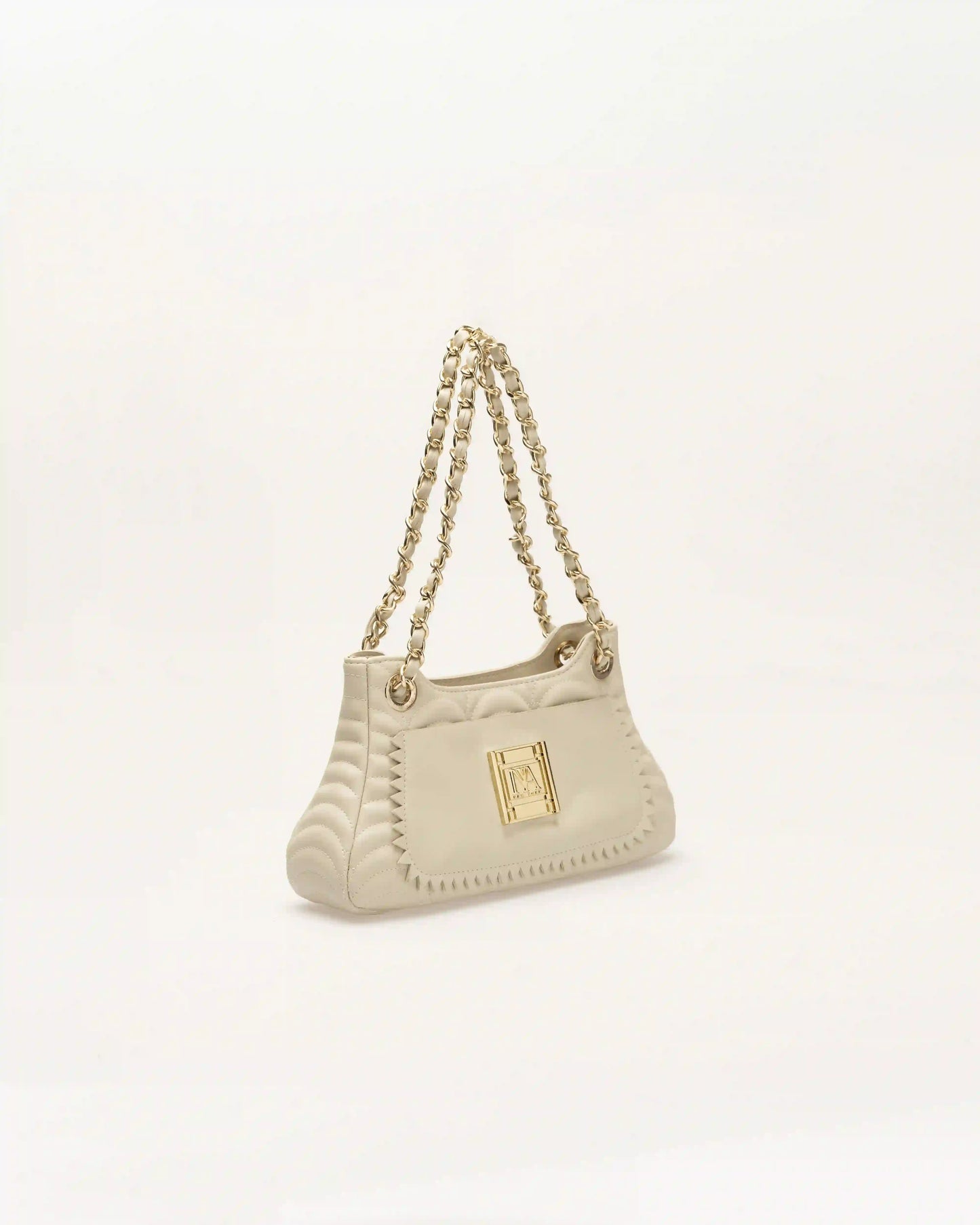 Madison white luxury shoulder bag offering polished elegance for modern women.