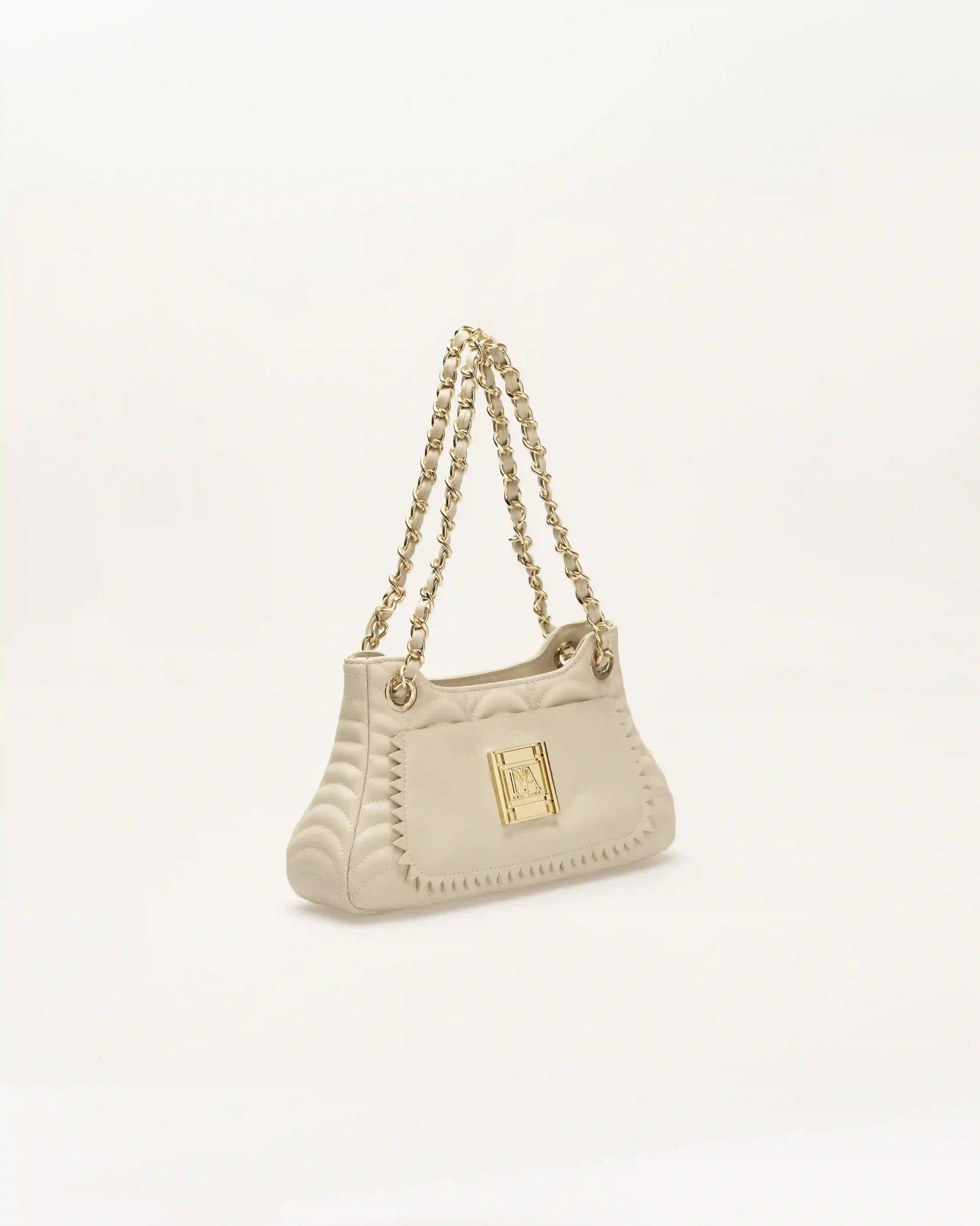 Madison white luxury shoulder bag offering polished elegance for modern women.