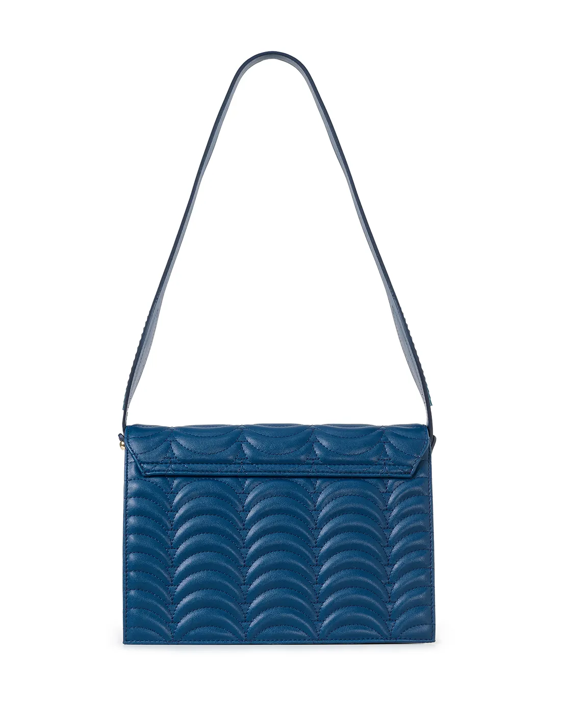 Queen's N1 navy blue designer shoulder bags for women combine structure and style.