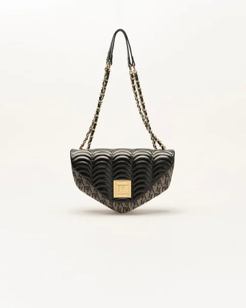 Stylish designer shoulder bags, Broadway No. Two in black monogram, offer timeless elegance.