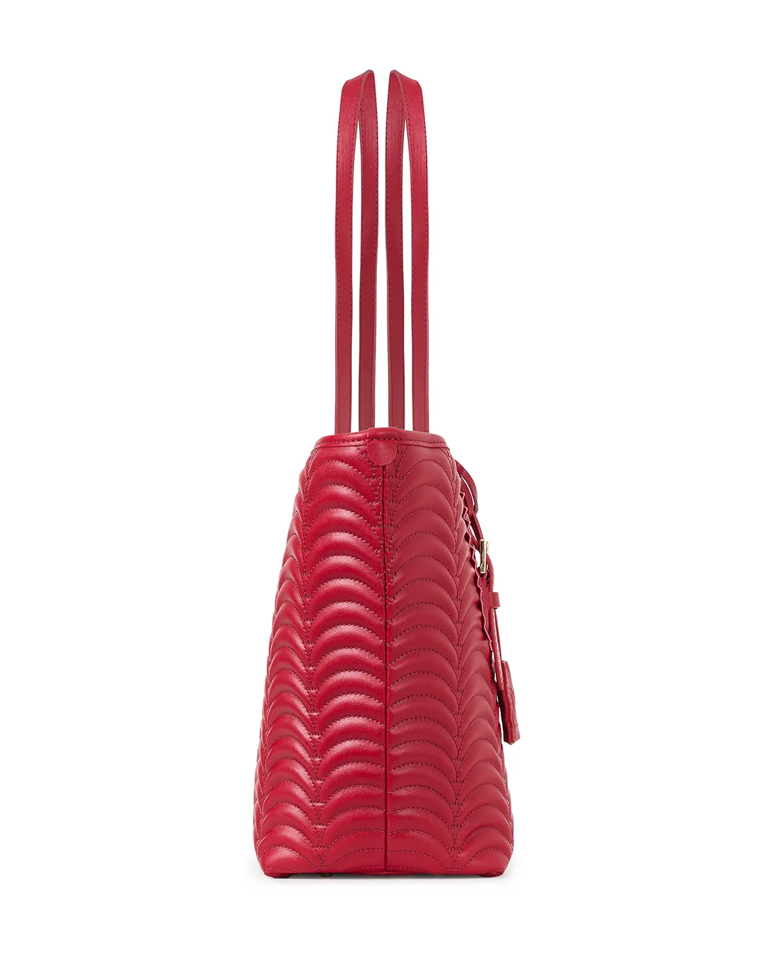 Stylish Tote red trendy shoulder bags reflect modern fashion details.