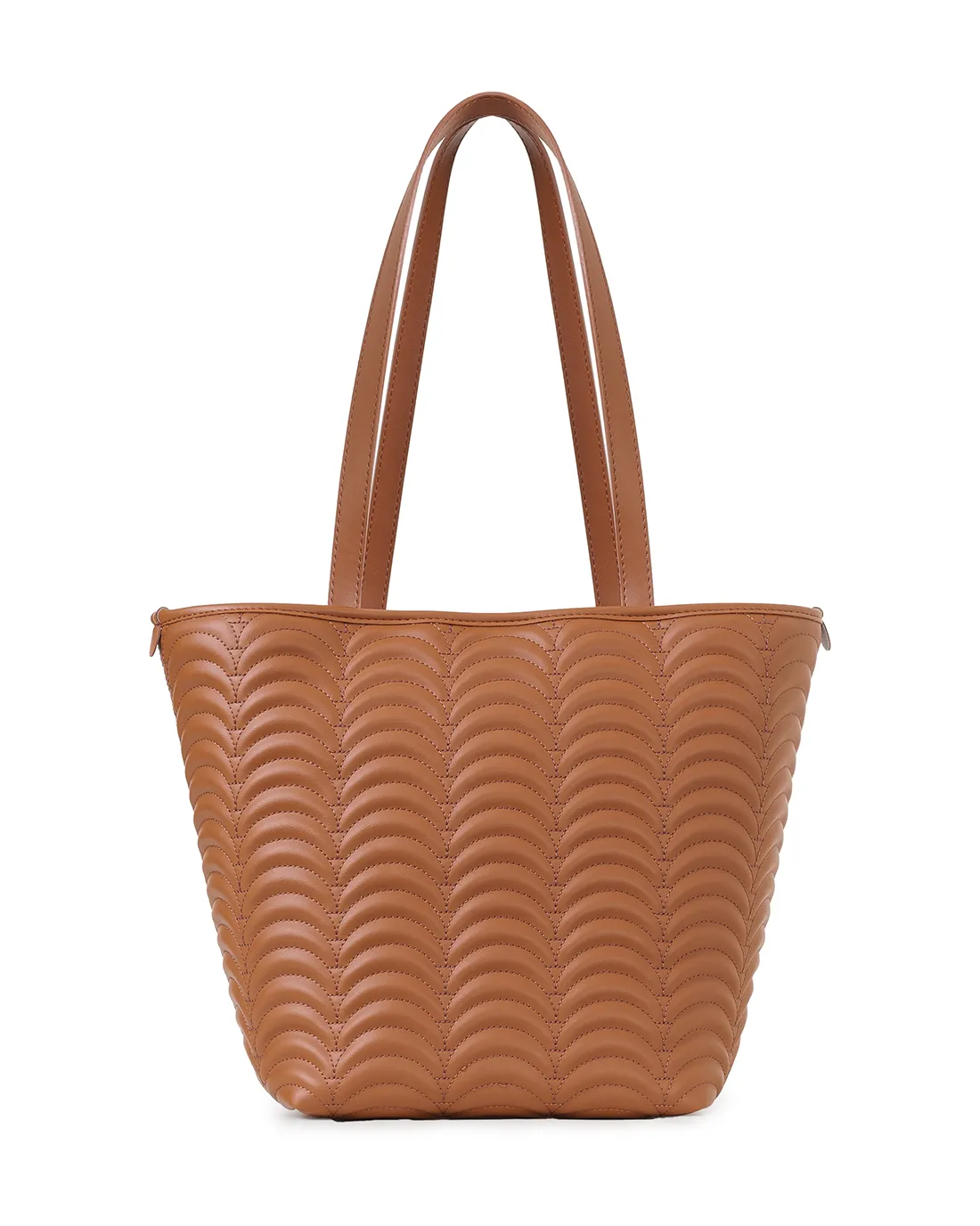 Stylish Tote tan trendy shoulder bags present a balanced modern look.