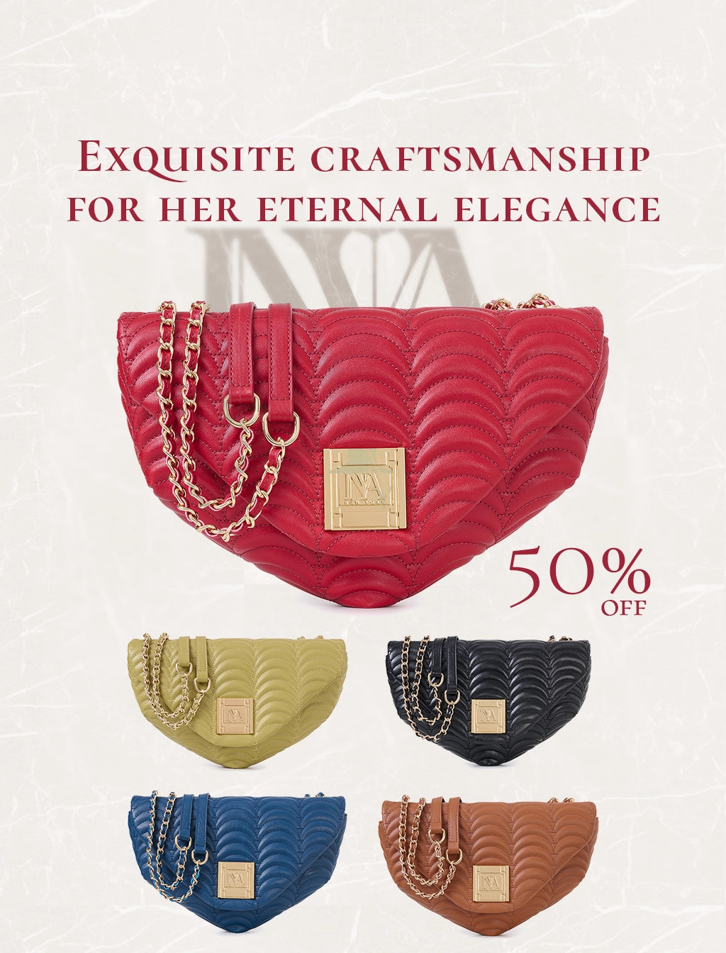 Sustainable designer bags mothers day collection with eco luxury appeal.