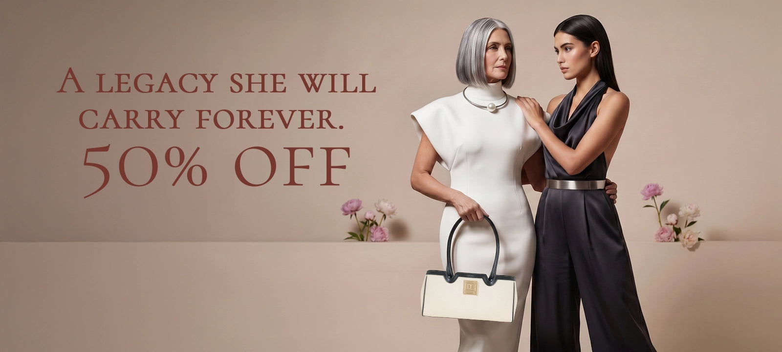 Sustainable designer handbags for mothers day special with ethical luxury feel.