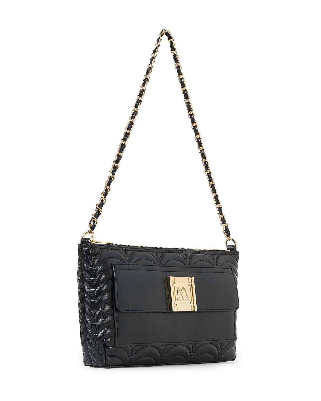 A trendy black high-end shoulder bag for women, designed to impress every day.