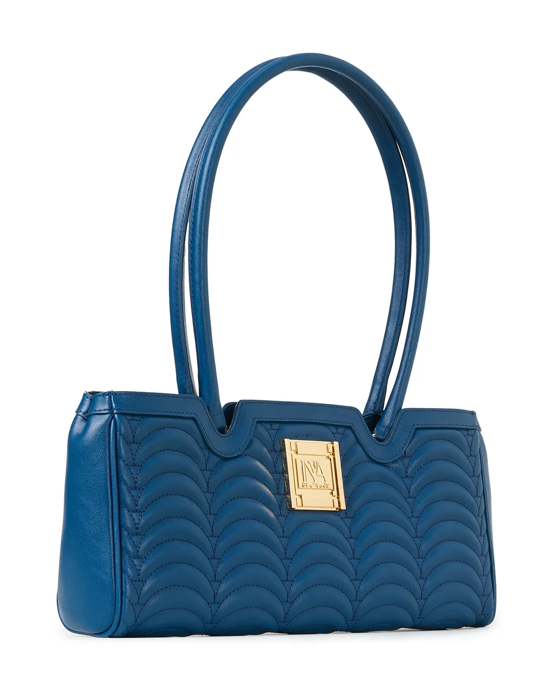 Trendy Broadway N1 navy blue designer shoulder bags reflect refined urban style.