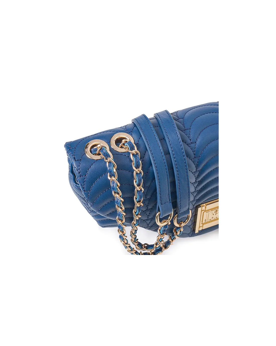 Trendy Broadway N2 navy blue luxury shoulder bag pairs rich tones with sleek design.