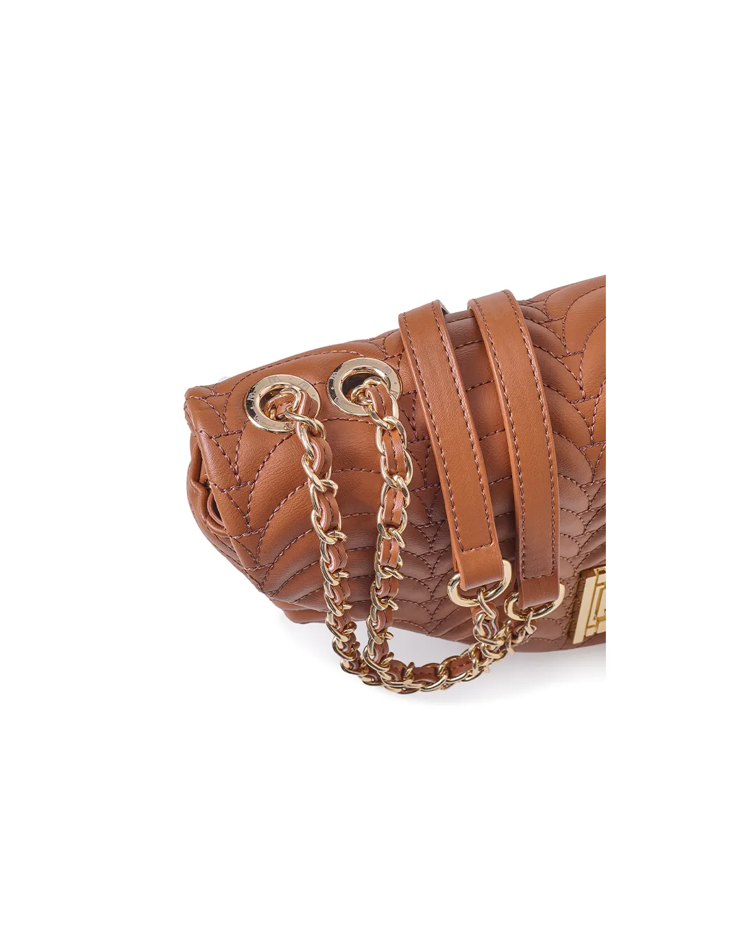 Trendy Broadway N2 tan high-end shoulder bag features minimalist elegance and charm.
