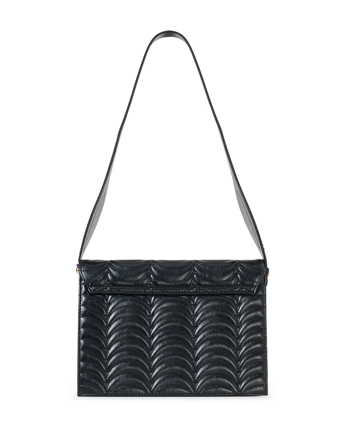 Trendy Queen's N1 black designer shoulder bag for women blends classic and modern.