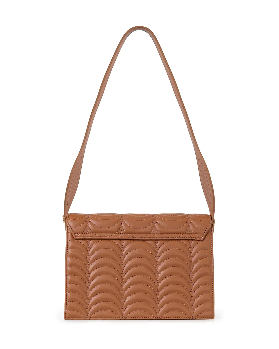 Trendy Queen's N1 tan high-end shoulder bag delivers premium structure and elegance.