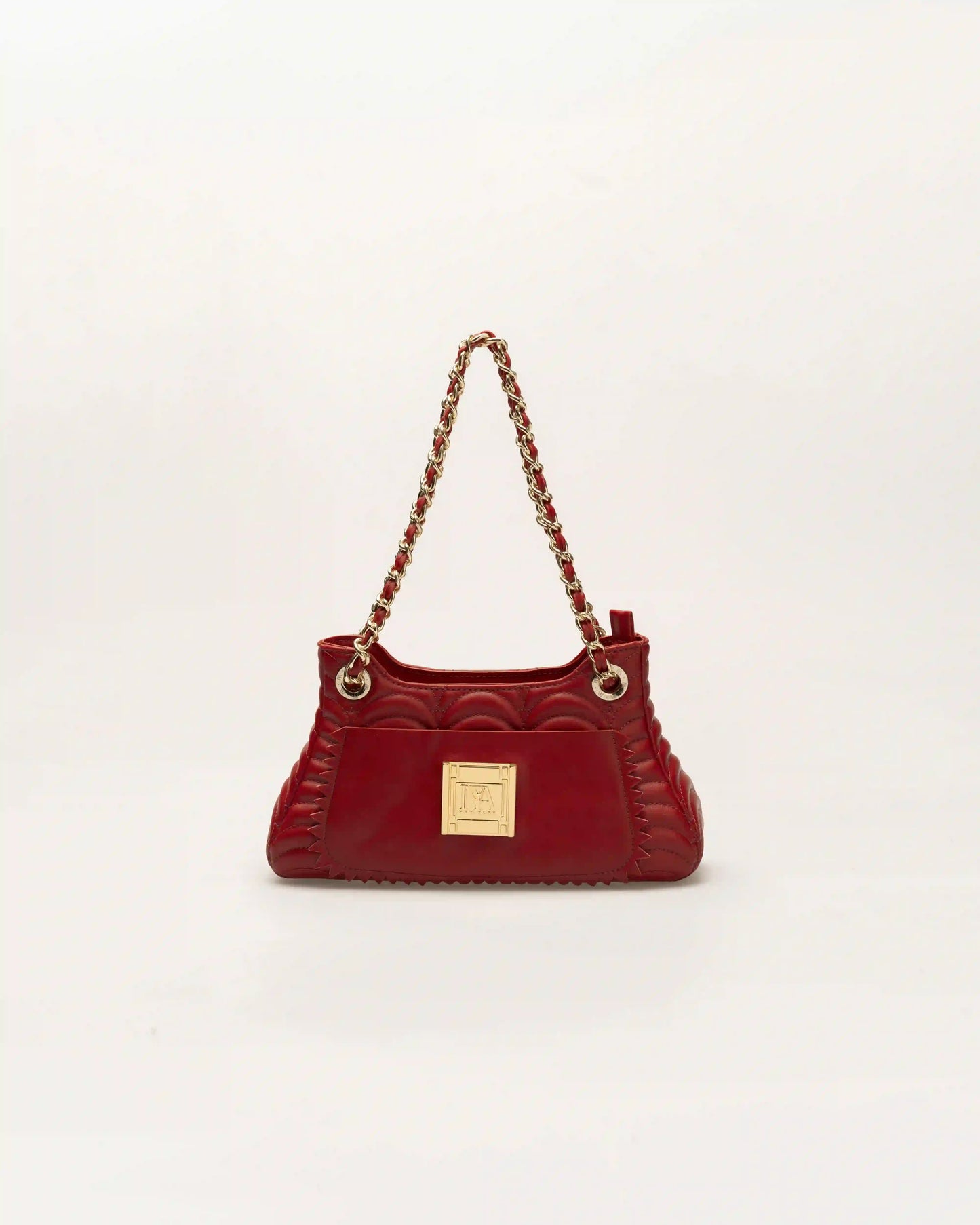 Trendy red madison shoulder bag for a confident fashion expression.