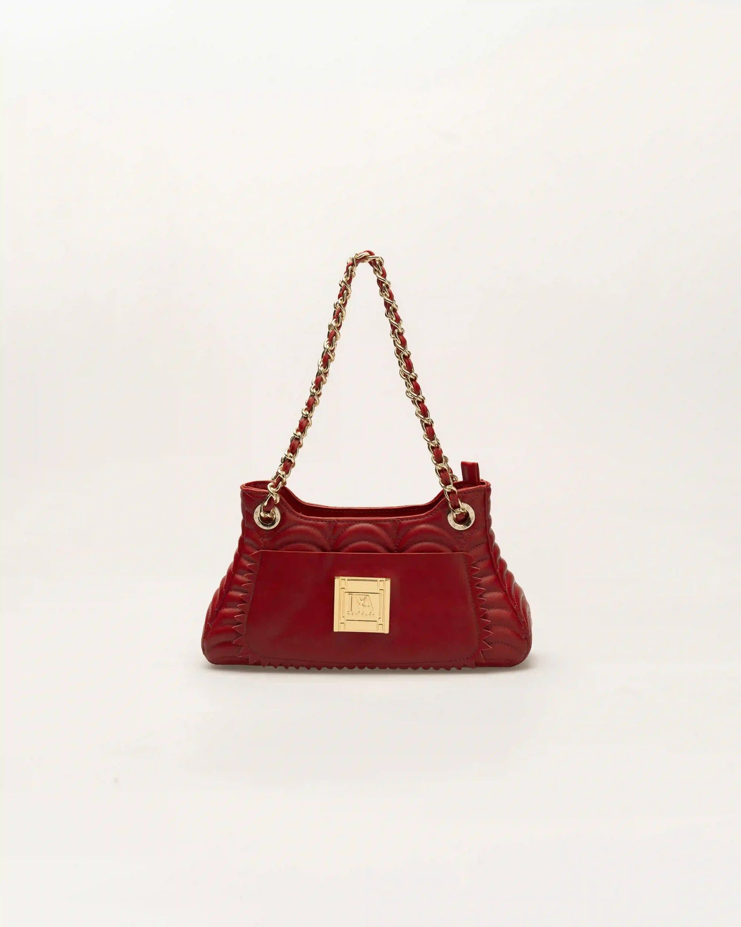 Trendy red madison shoulder bag for a confident fashion expression.
